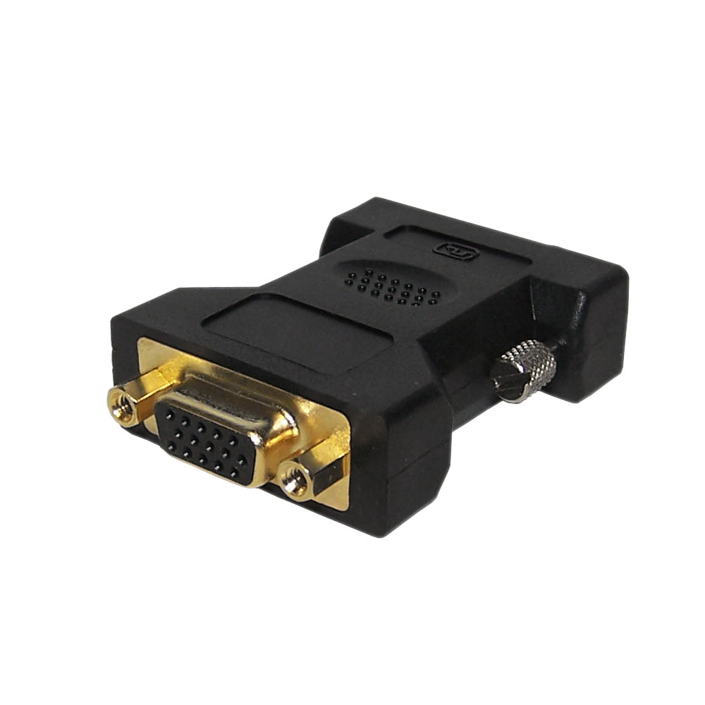 Câble adaptateur DVI vers VGA de 20cm - Convertisseur DVI-I vers HD15 -  Mâle / Femelle - Noir - Adaptateur VGA - DVI-I (M) pour HD-15 (VGA) (F) - 20