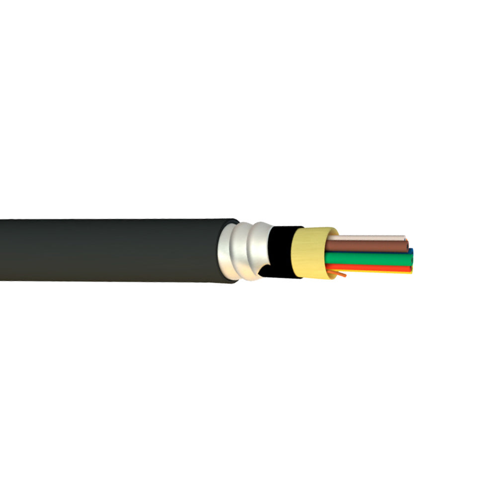 250 Foot TFS DuraTAC® Stainless Steel Armored Tactical Fiber Cable  terminated with TFS Stainless Steel Magnum Connectors - 2 Fibers - Single  Mode 