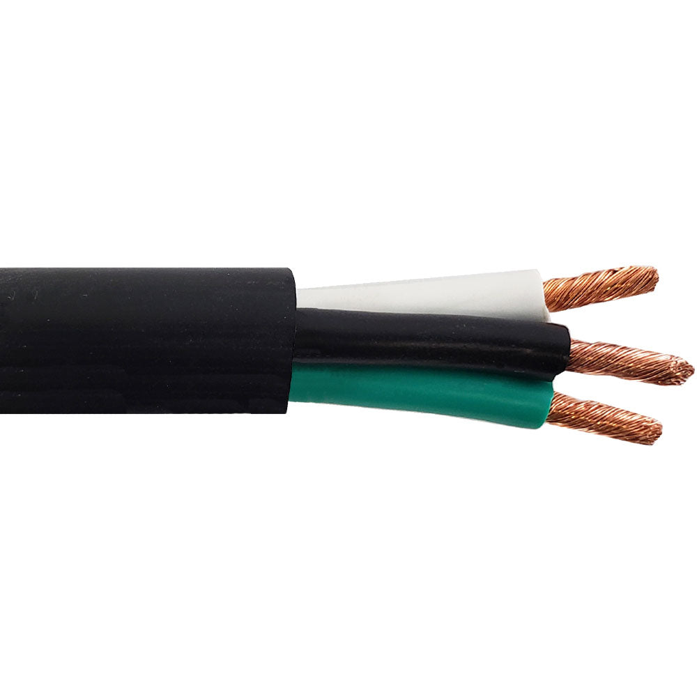 Flextreme 10/3 Bulk Cable 20 Foot - SJOOW Jacket, 30 Amps, 3 Wire, 300V - Water and Oil Resistant