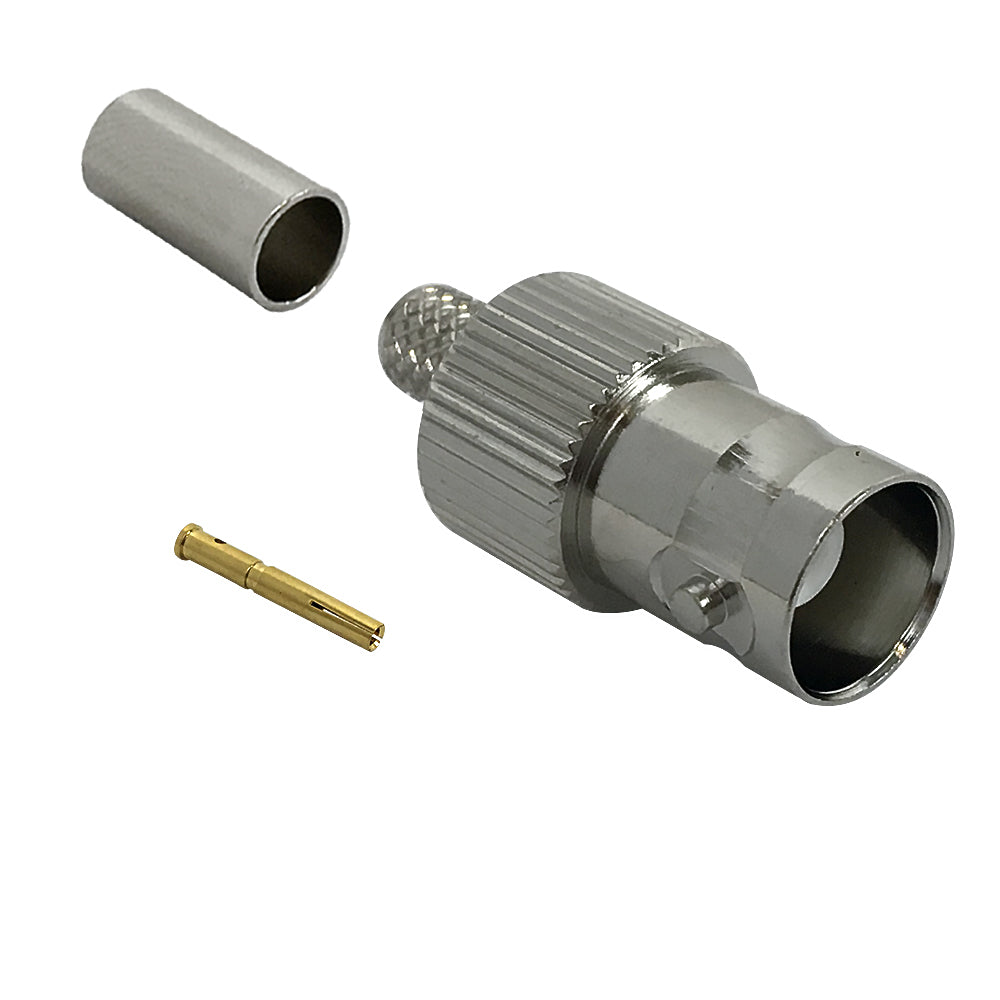 Bnc Female Crimp Connector For Lmr 240 50 Ohm 3036