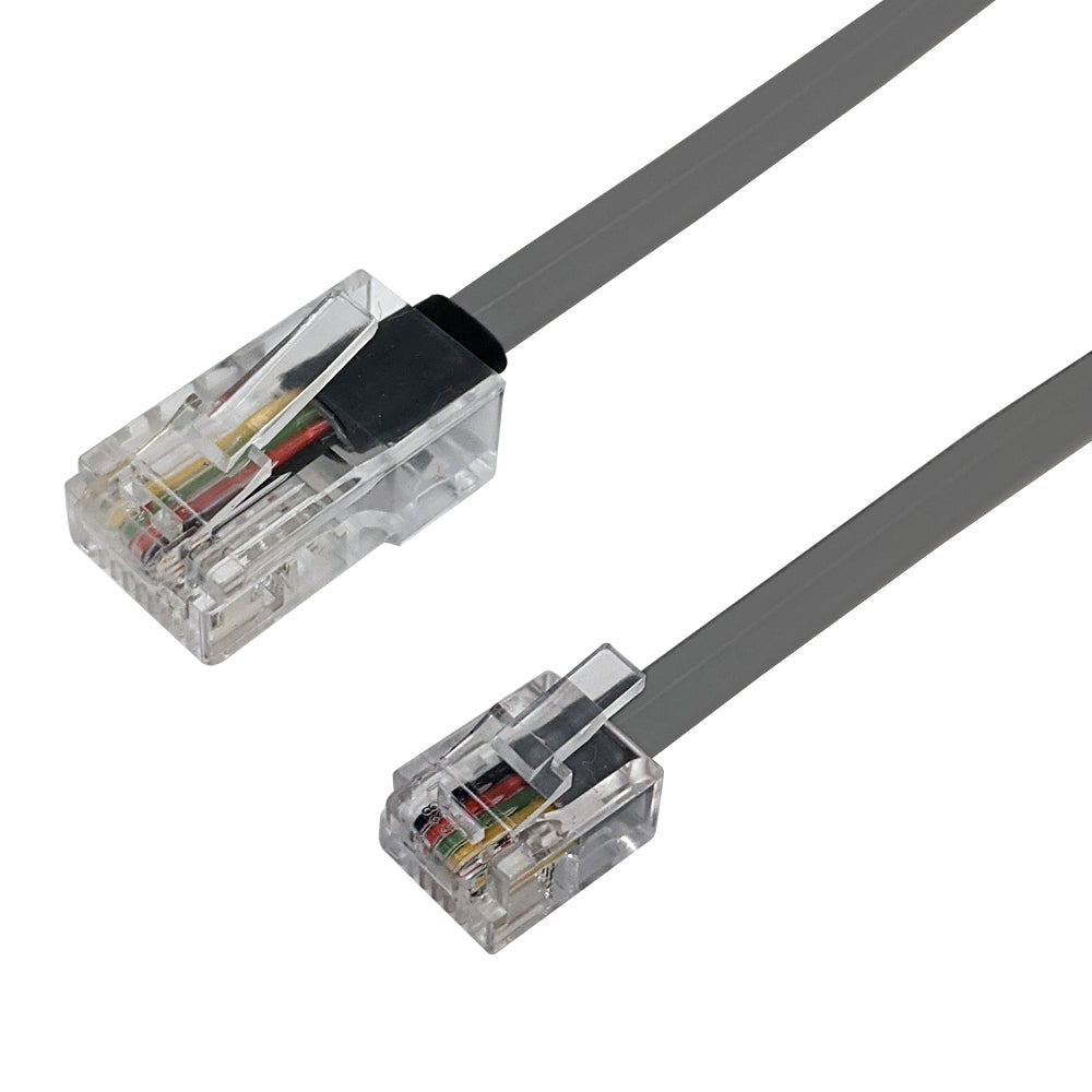 NECABLES 2Pack RJ45 to RJ11 Adapter Converter Cable 3ft RJ45 8P4C Male to  RJ11 6P4C Male Gray - 3 Feet