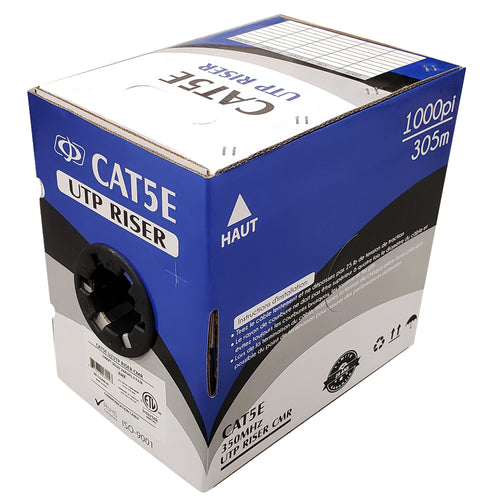 25 Pair Cat5e Riser (CMR) - 500ft, 24AWG, UTP, Bulk Networking Cable