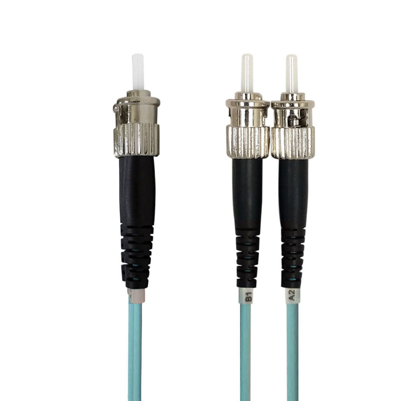 OM3 Multimode Duplex ST/ST 50 Micron - Fiber Optic Patch Cable - 2mm Jacket - LSZH/OFNR