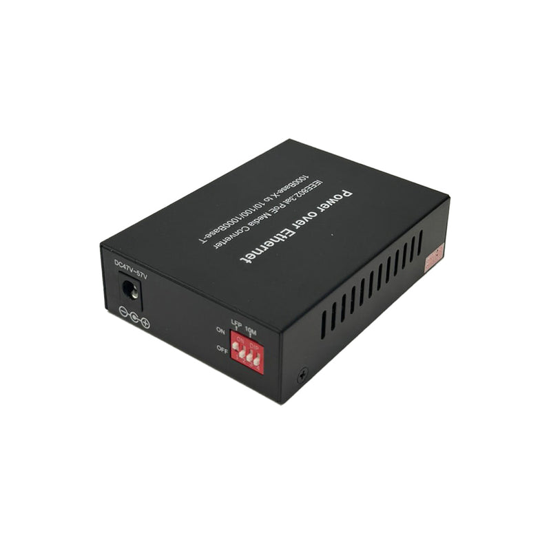 10/100/1000 Singlemode Media Converter 10km LC (1310nm) with PoE+