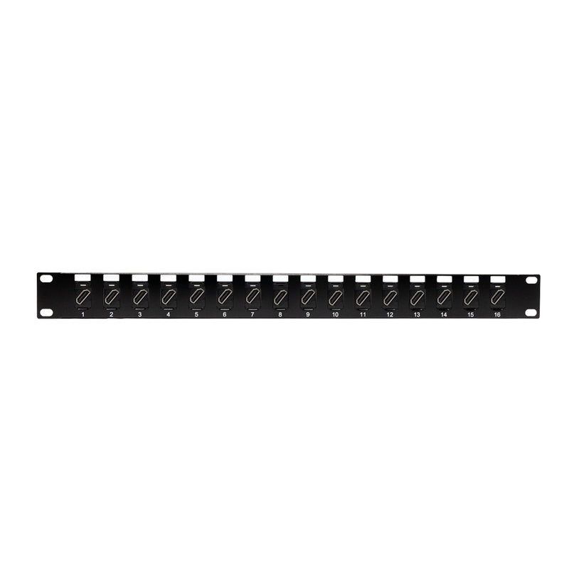 16-Port HDMI patch panel, 19 inch rackmount 1U