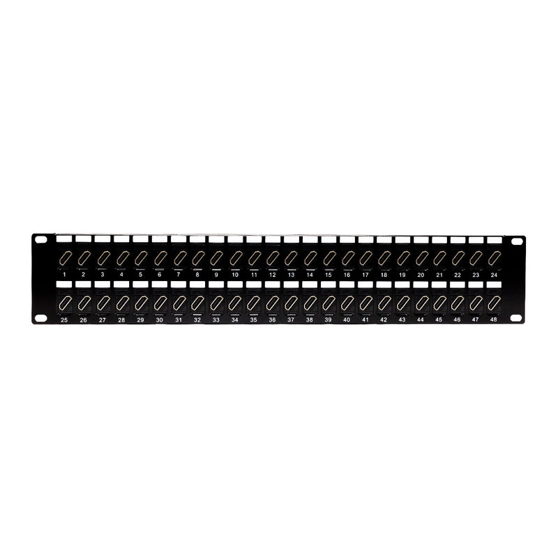 48-Port HDMI patch panel, 19 inch rackmount 2U