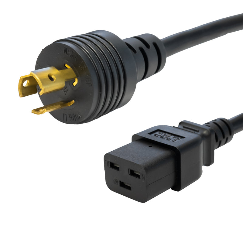 NEMA L5-15P to IEC C19 Power Cable - SJT Jacket