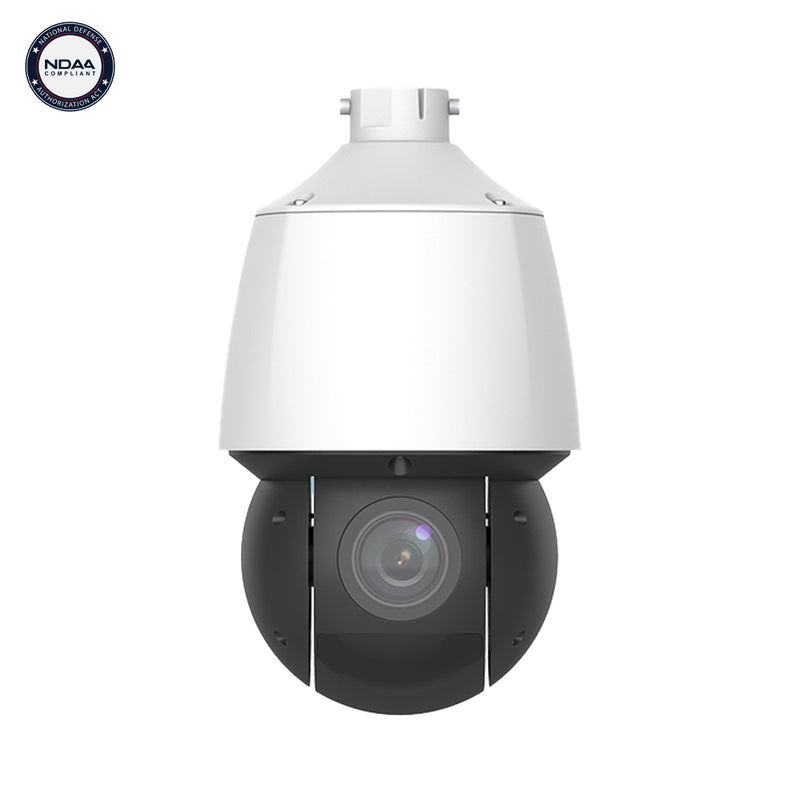 4MP PTZ IP Camera - 4.8~120mm - 25x Optical Zoom - Two-Way Audio - IP67 IK10 Rated - White