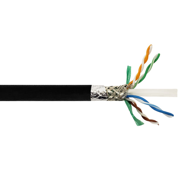 Cable F/UTP, cat.6, black, LSOH, 4x2x26 AWG, 305m, stranded (Wave Cables)