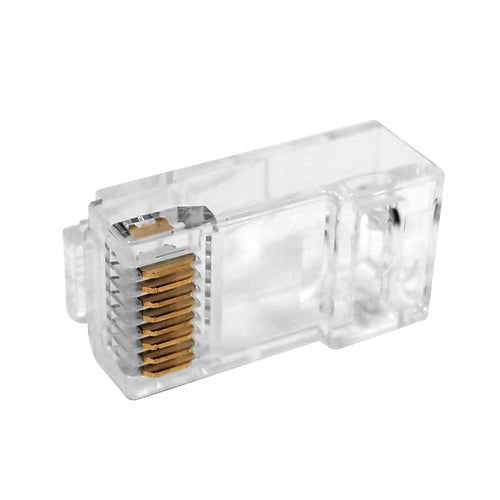 RJ45 1 Piece Cat6 Plug for Round Cable (Solid or Stranded) (8P 8C)