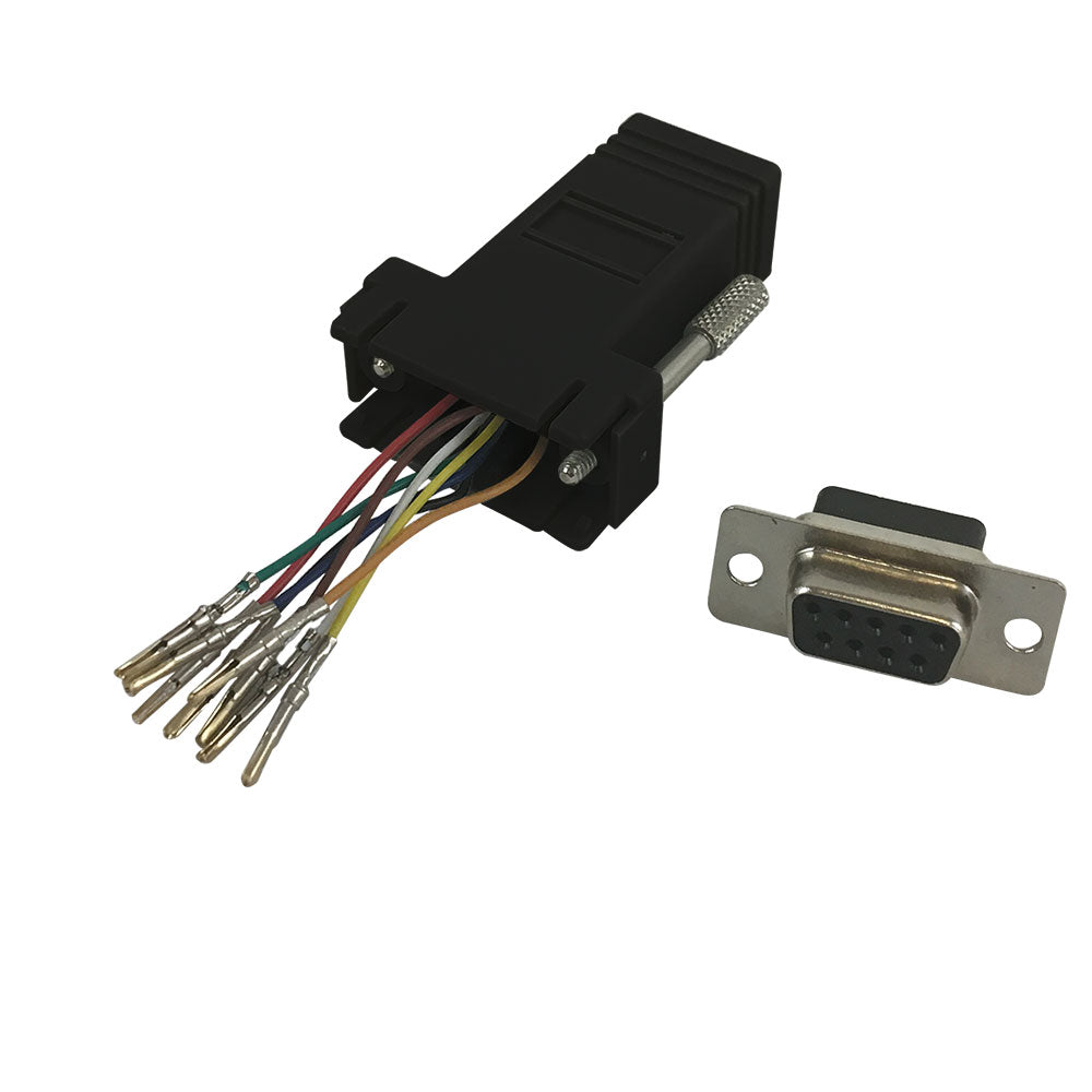 RJ45 Female to DB9 Female Modular Adapter