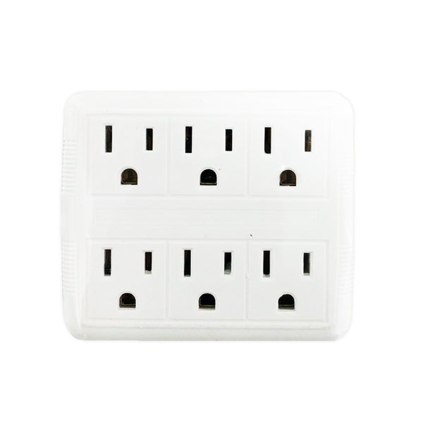Prime 6-Outlet Power Tap with Photocell Nightlight and Outlet Covers -  White, 1 Count - Kroger