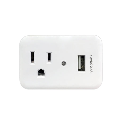 1 Outlet Power Tap - 150J Surge protection, 1 Fast Charge USB Port - W