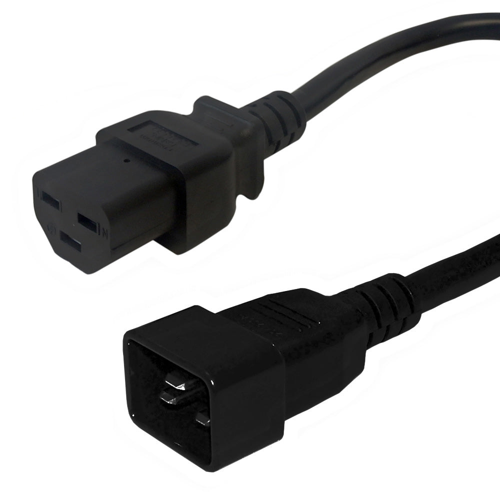 IEC C20 to IEC C21 Power Cable - 12AWG - SJT Jacket