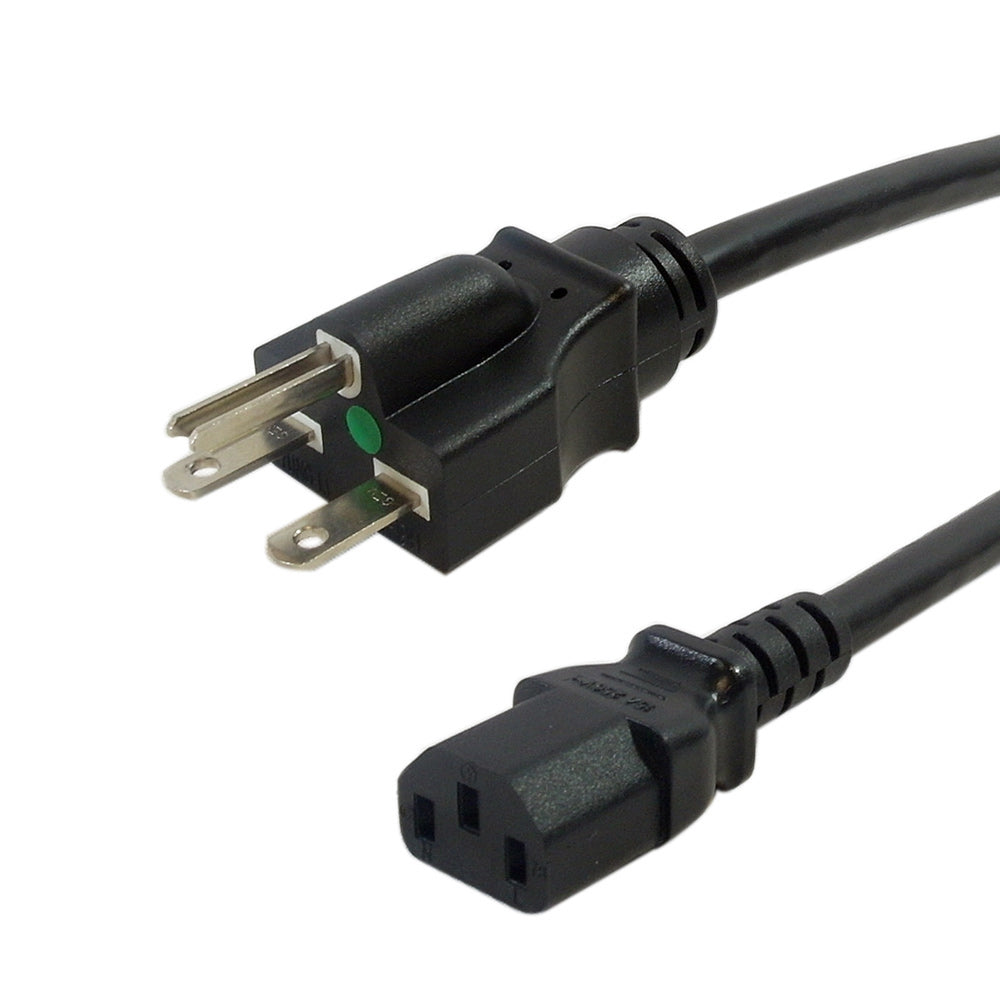 Hospital Grade 6-15P to C13 Power Cable - 14AWG - SJT (15A/250V)