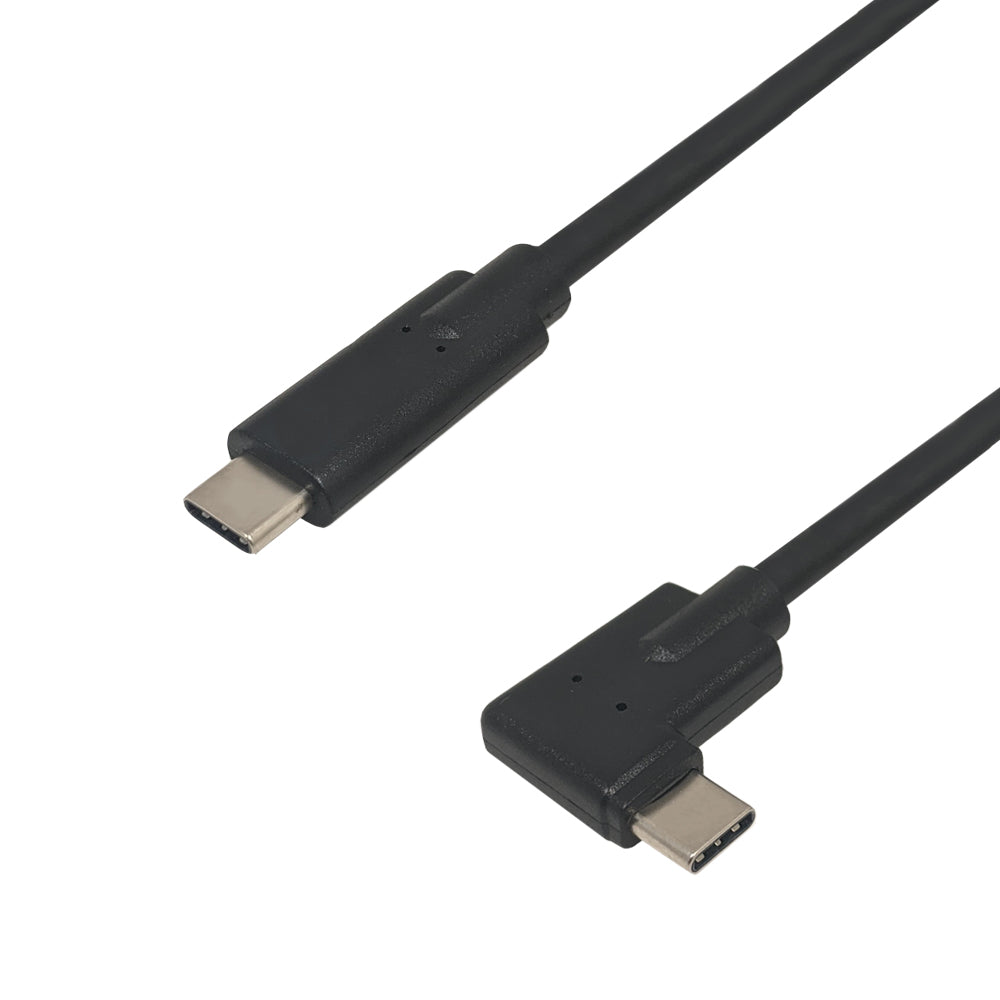 USB 3.1 Type-C Straight Male to Type-C Right/Left Angle Male Cable - B