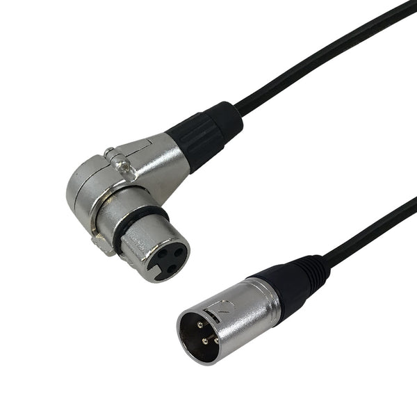 Premium Phantom Cables XLR Microphone Male To Right Angle Female Cable